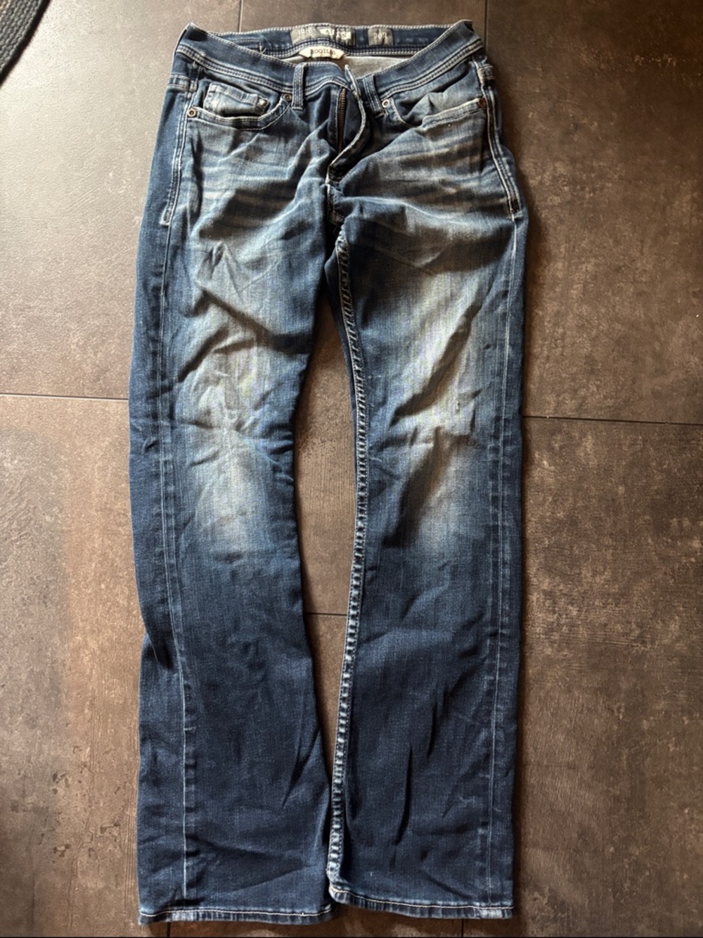 BKE Aiden Bootleg Jeans in Faded Indigo